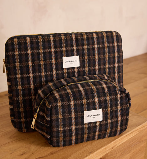 POCHETTE DE TOILETTE MOTIF TARTAN LIAM