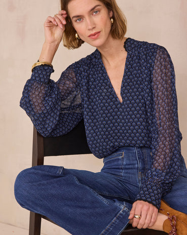 BLOUSE À MOTIF FLORAL DORIANE