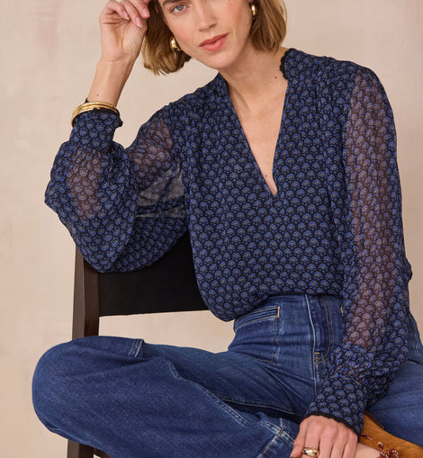 BLOUSE À MOTIF FLORAL DORIANE