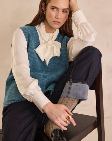 BLOUSE FLUIDE À COL LAVALLIÈRE SPIRIT