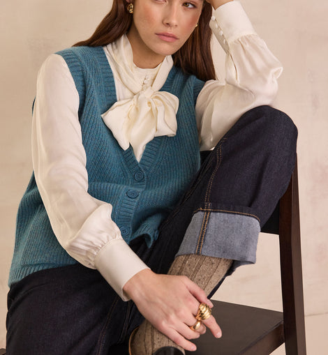 BLOUSE FLUIDE À COL LAVALLIÈRE SPIRIT