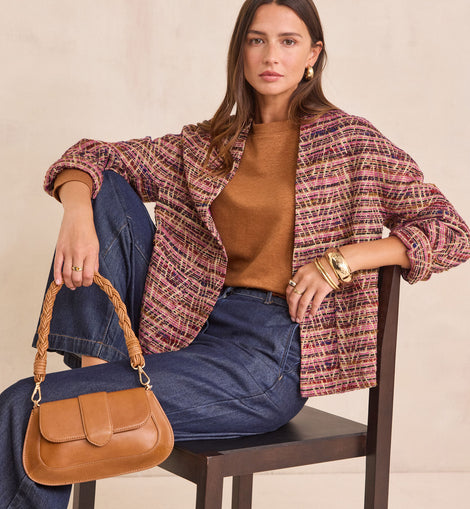 VESTE MOTIF JACQUARD CAROLINE