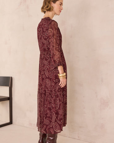ROBE LONGUE À MOTIF ARABESQUE CAROLA