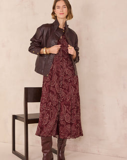 ROBE LONGUE À MOTIF ARABESQUE CAROLA