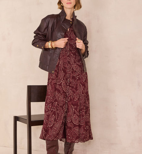 ROBE LONGUE À MOTIF ARABESQUE CAROLA