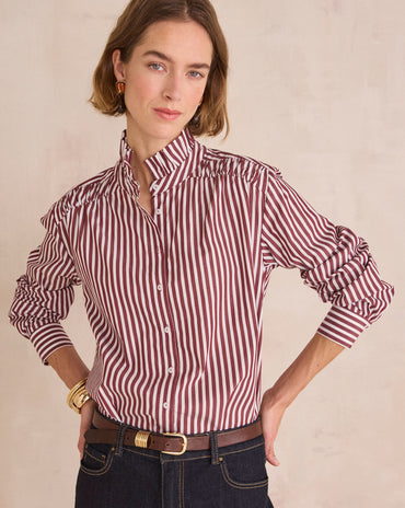 BLOUSE À RAYURES EN 100% COTON DOUCE