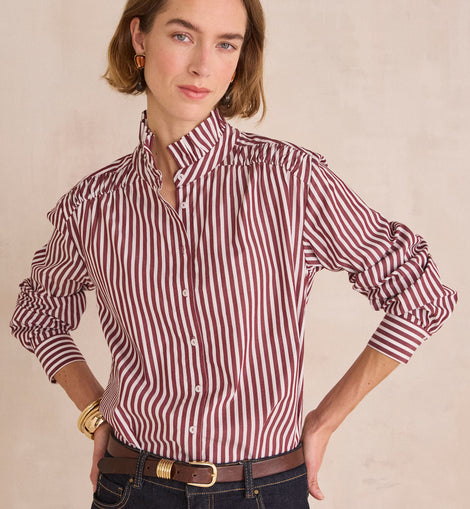 BLOUSE À RAYURES EN 100% COTON DOUCE