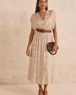 ROBE DROITE À POIS BELGIA