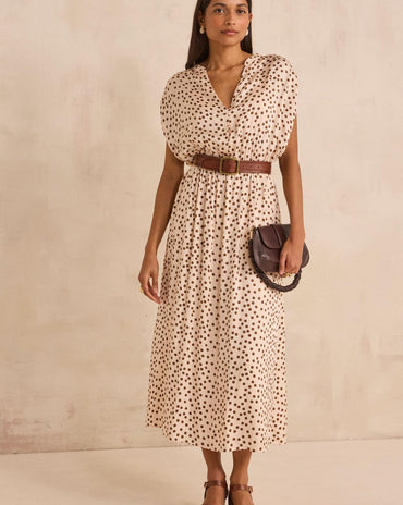 ROBE DROITE À POIS BELGIA