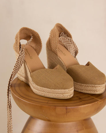 ESPADRILLES À TALONS EN COTON STELLA